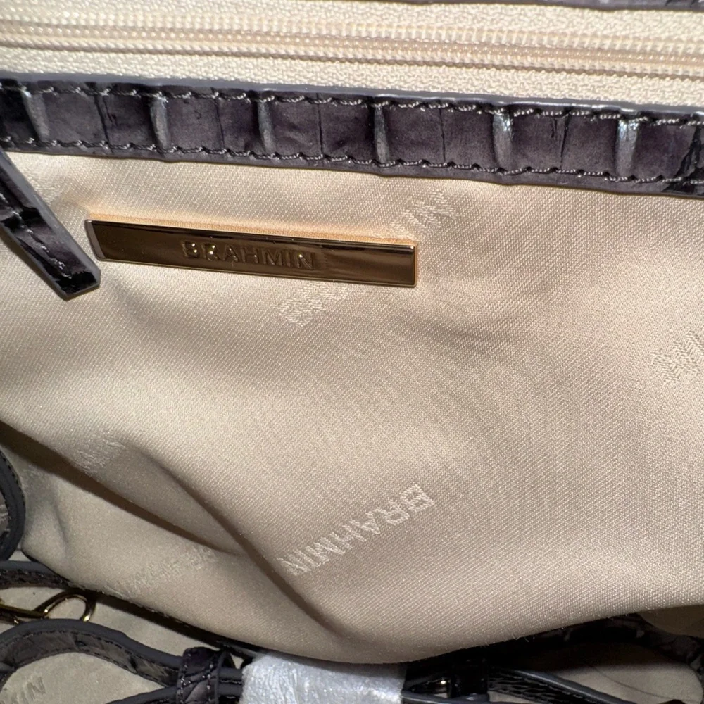 Brahmin Charcoal Priscilla satchel - Picture 3 of 7